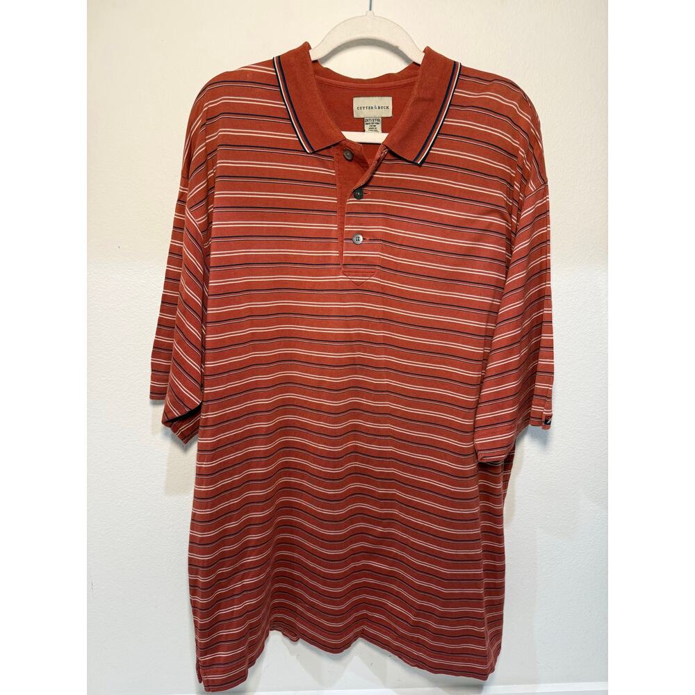 Cutter & Buck Men's Polo Plaid Navy Size 2XL‎ Tall 2XT Big & Tall